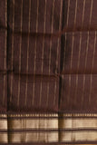 Sheen green and coffee brown pure touch silk saree