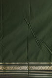 strawberry pink and green semi silk saree