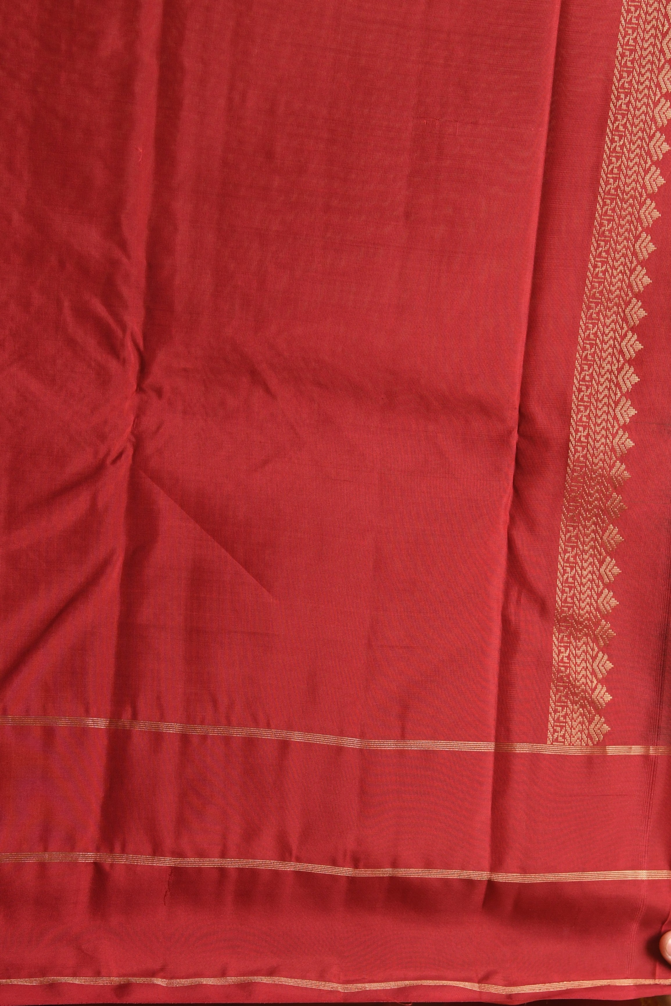 Maroon and red traditional pure touch silk saree