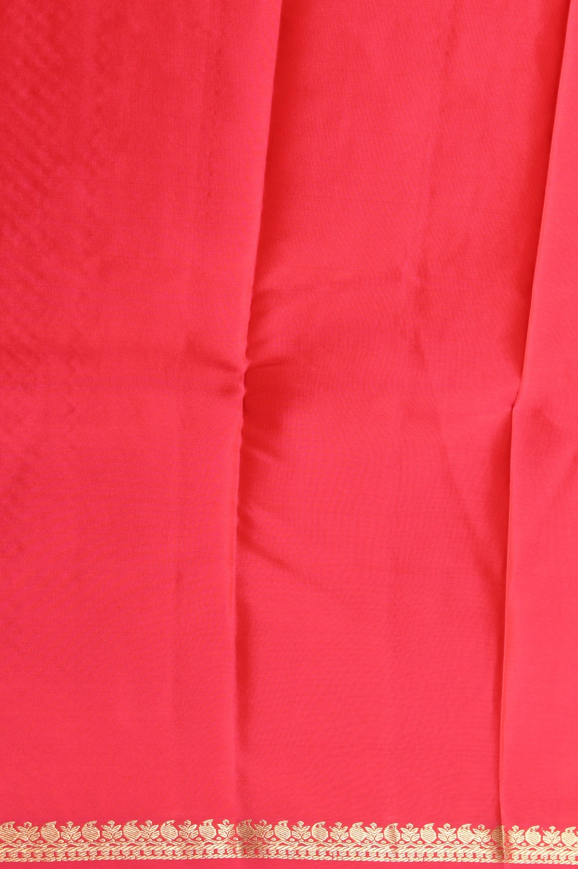 Safety orange and pink sleek border pure touch silk saree