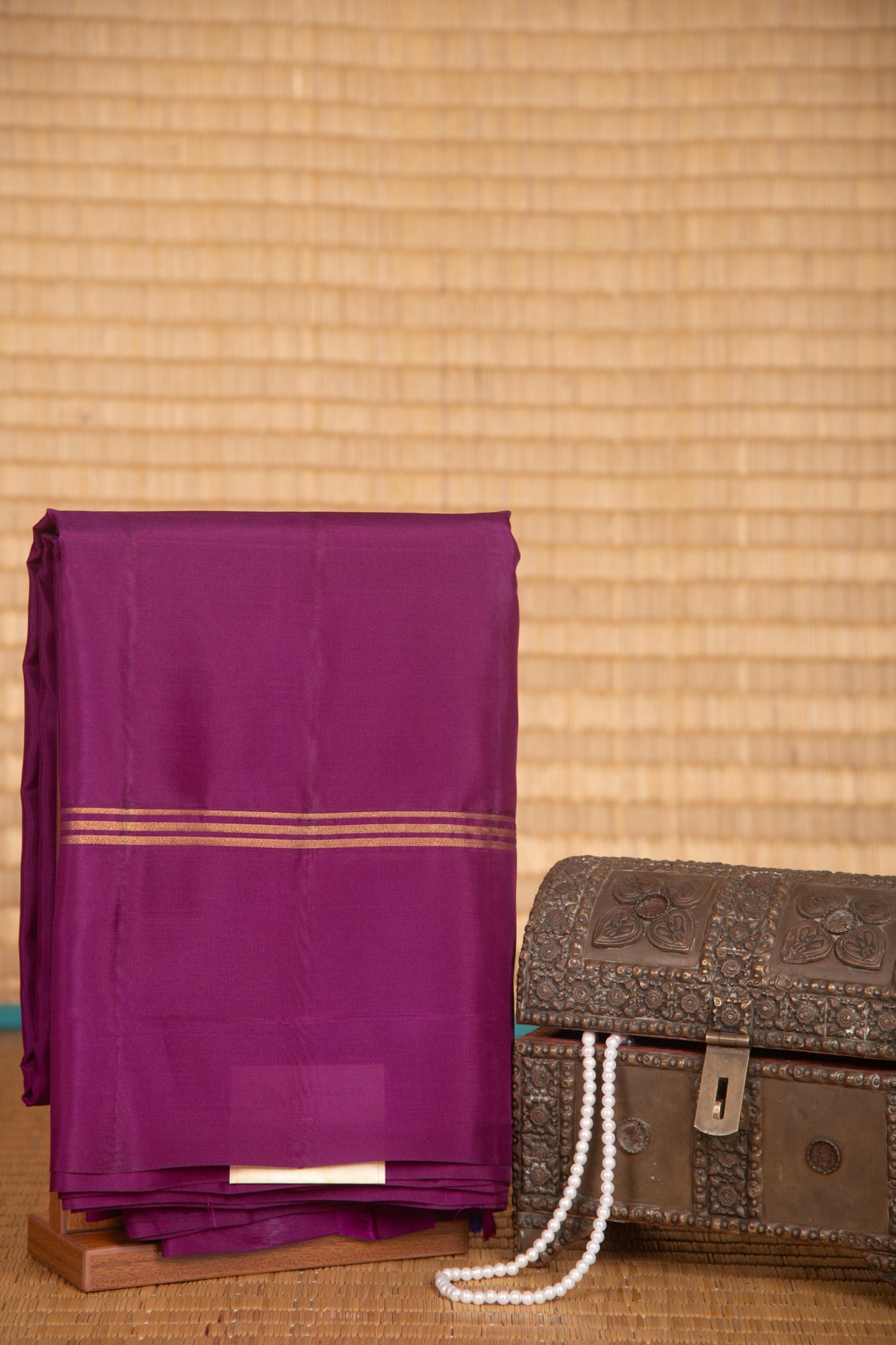 French violet pure touch silk saree