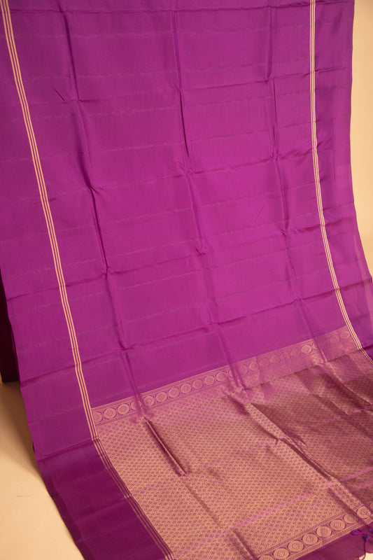 French violet pure touch silk saree
