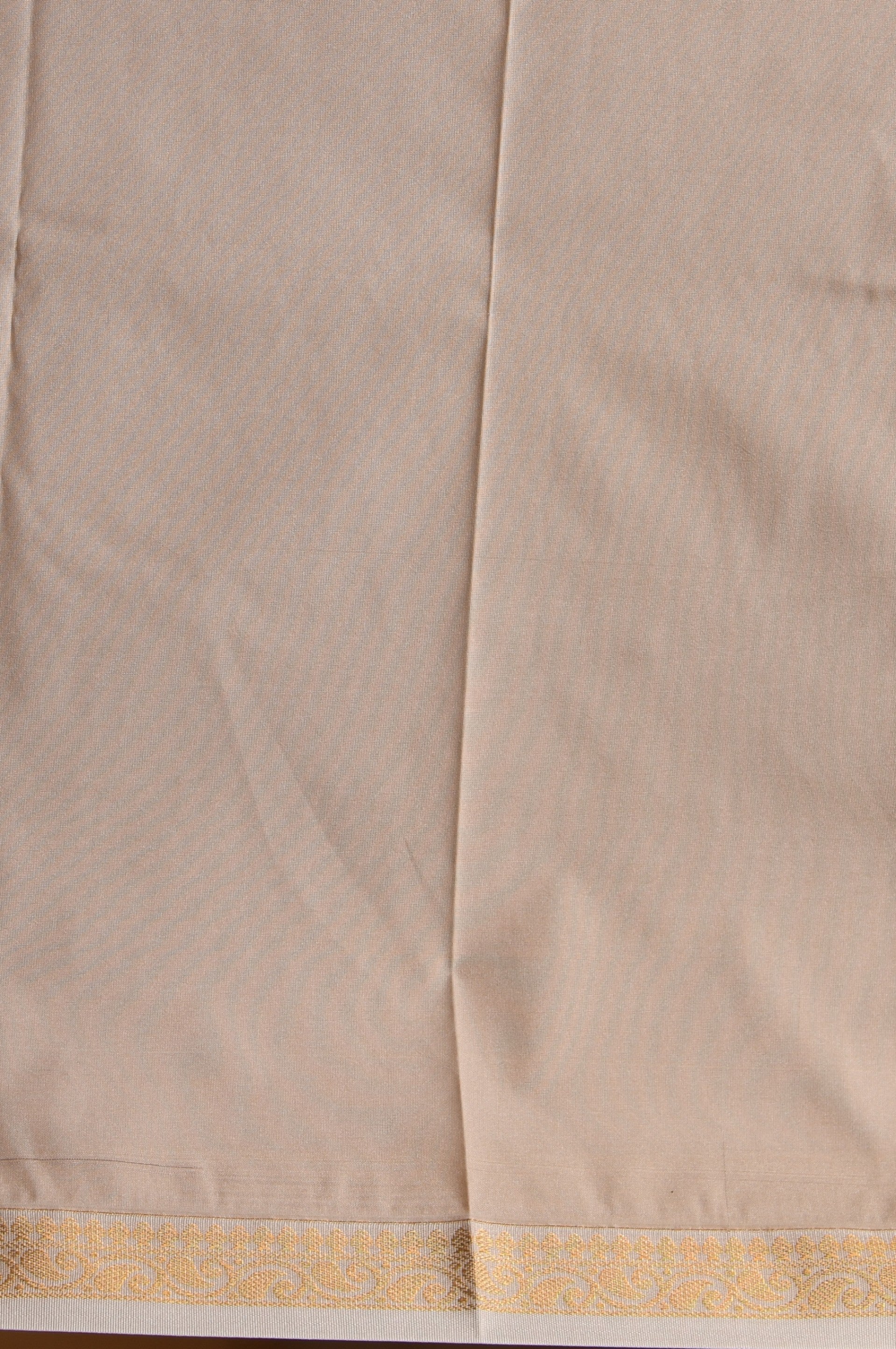 Olive yellow and cloud grey semi silk saree