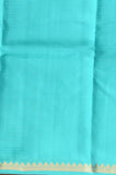 Ruby pink and turquoise pure touch silk saree
