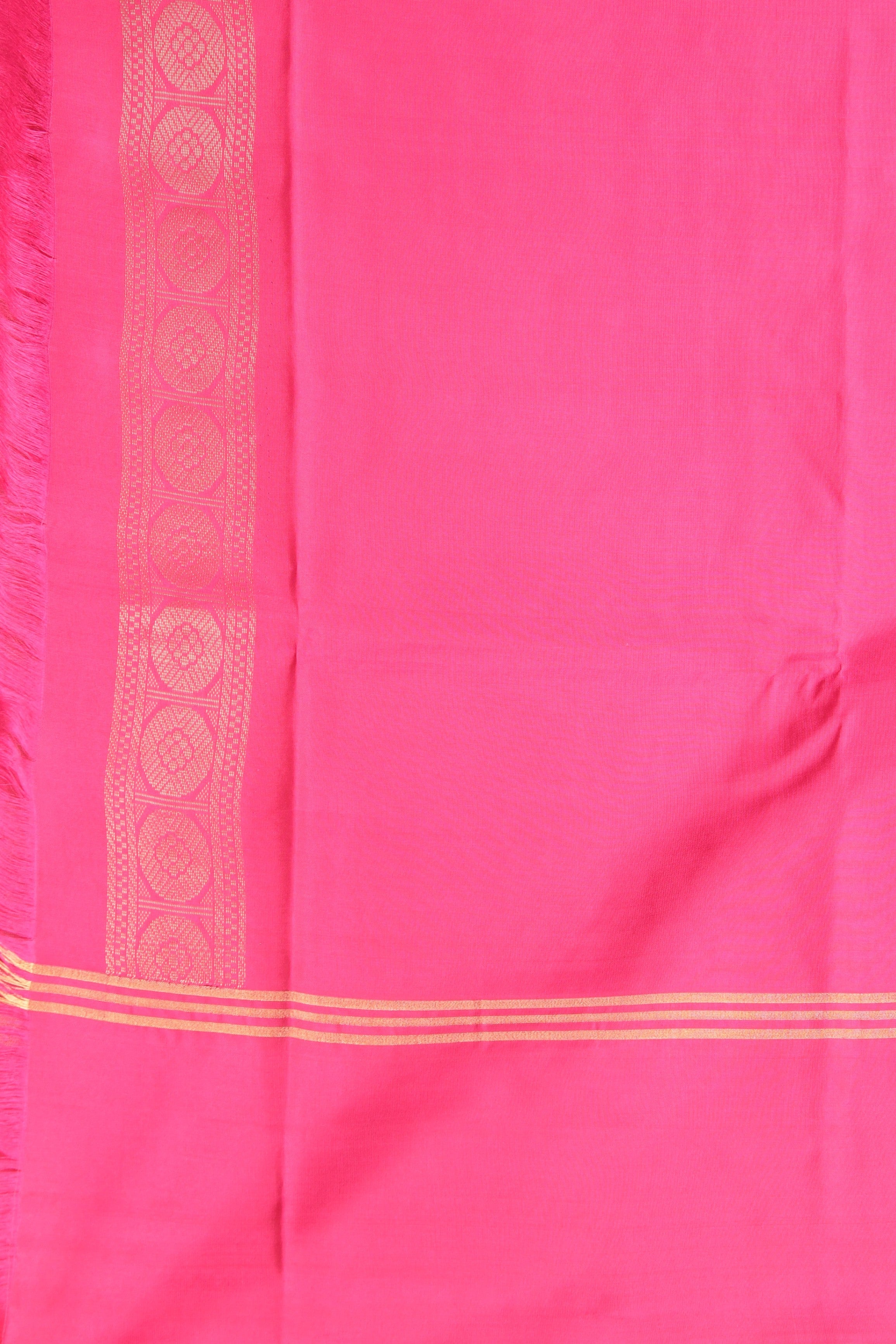 Deep pink pure touch silk saree