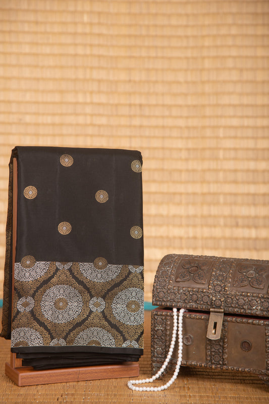 Black designer silk saree
