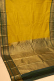 Lime green and deep green aayiram butta semi silk saree