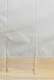 Tangerine orange and grey zari kattam semi silk saree