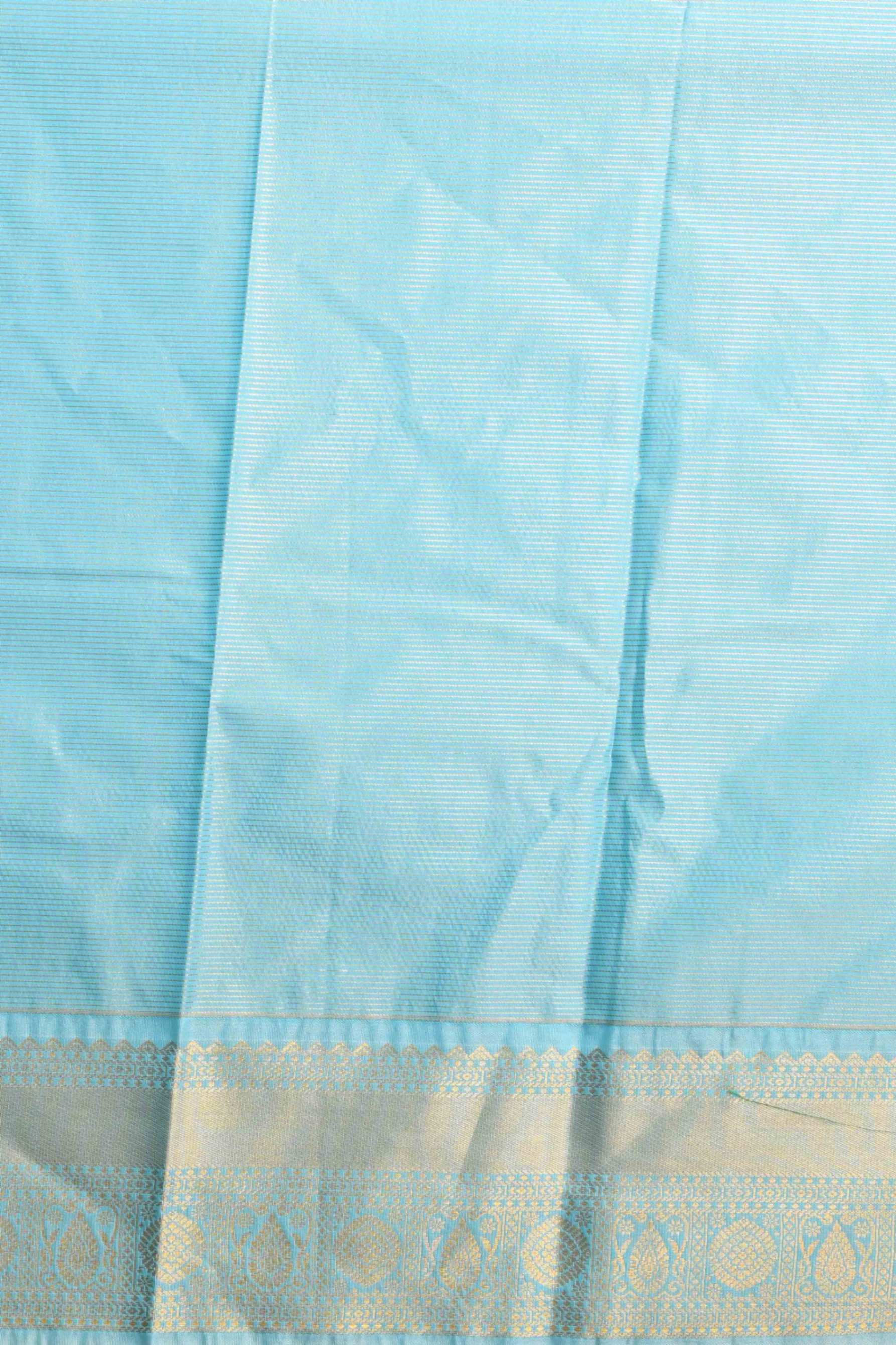 Purple and babyblue vairaoosi semi silk saree