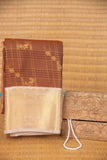 Copper brown semi silk saree