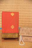 Yam orange semi silk saree