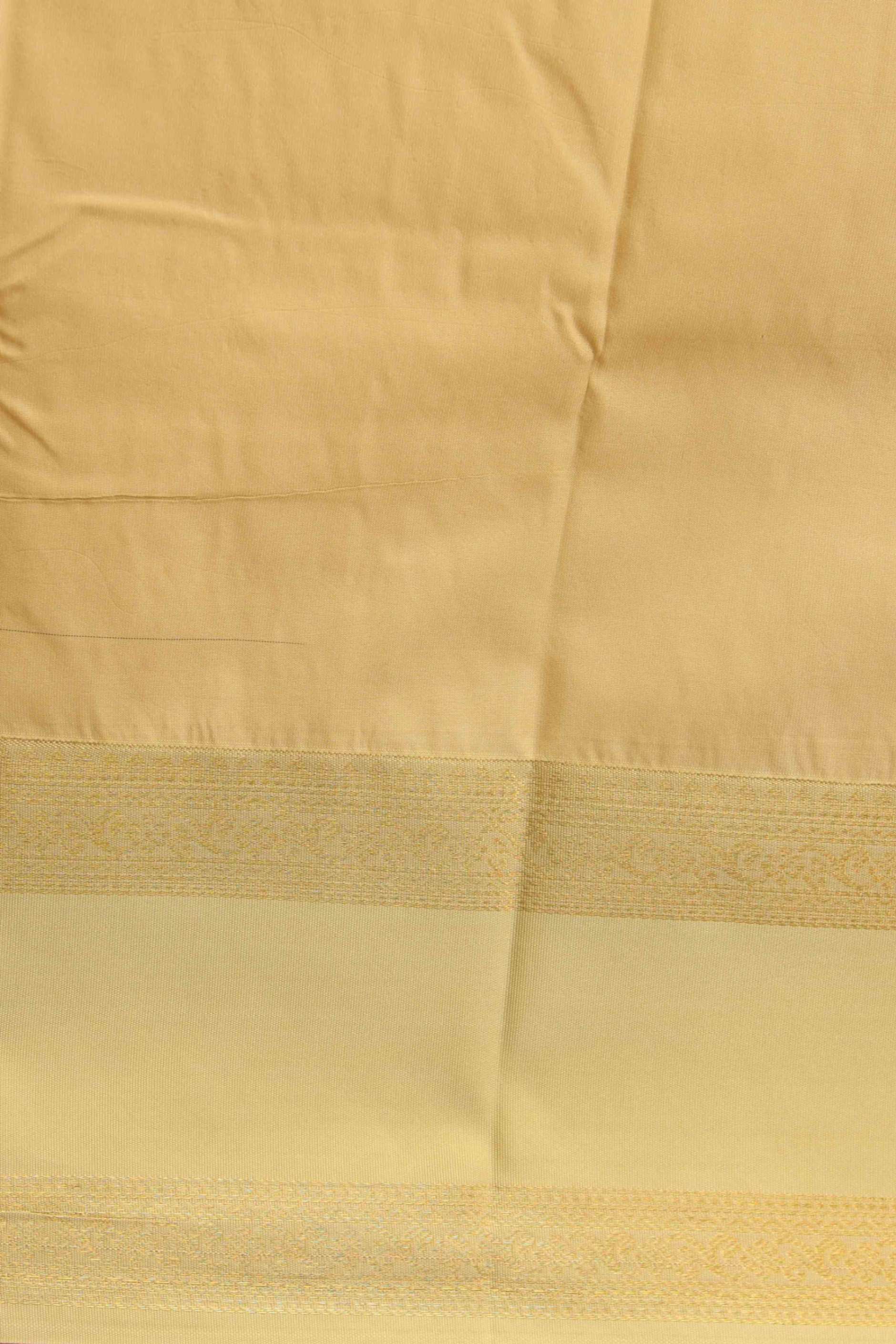 Canary yellow veldhari semi silk saree