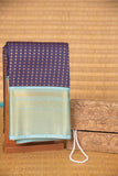 Purplish blue and baby blue aayiram butta semi silk saree