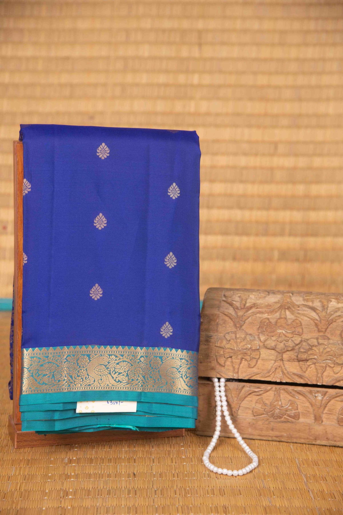 Lapis blue with arctic blue pure touch silk saree