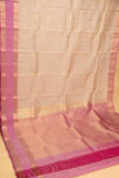 Offwhite and pink retta pettu pure touch silk saree