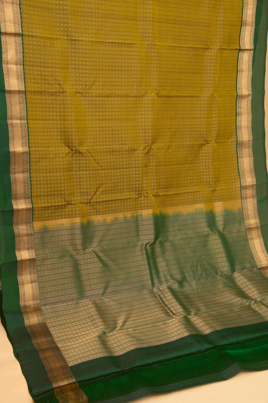 Moong dal and green aayiram butta pure touch silk saree