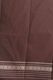 Vermillion orange and brown traditional soft silk saree