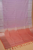 Lavender and peach soft silk saree