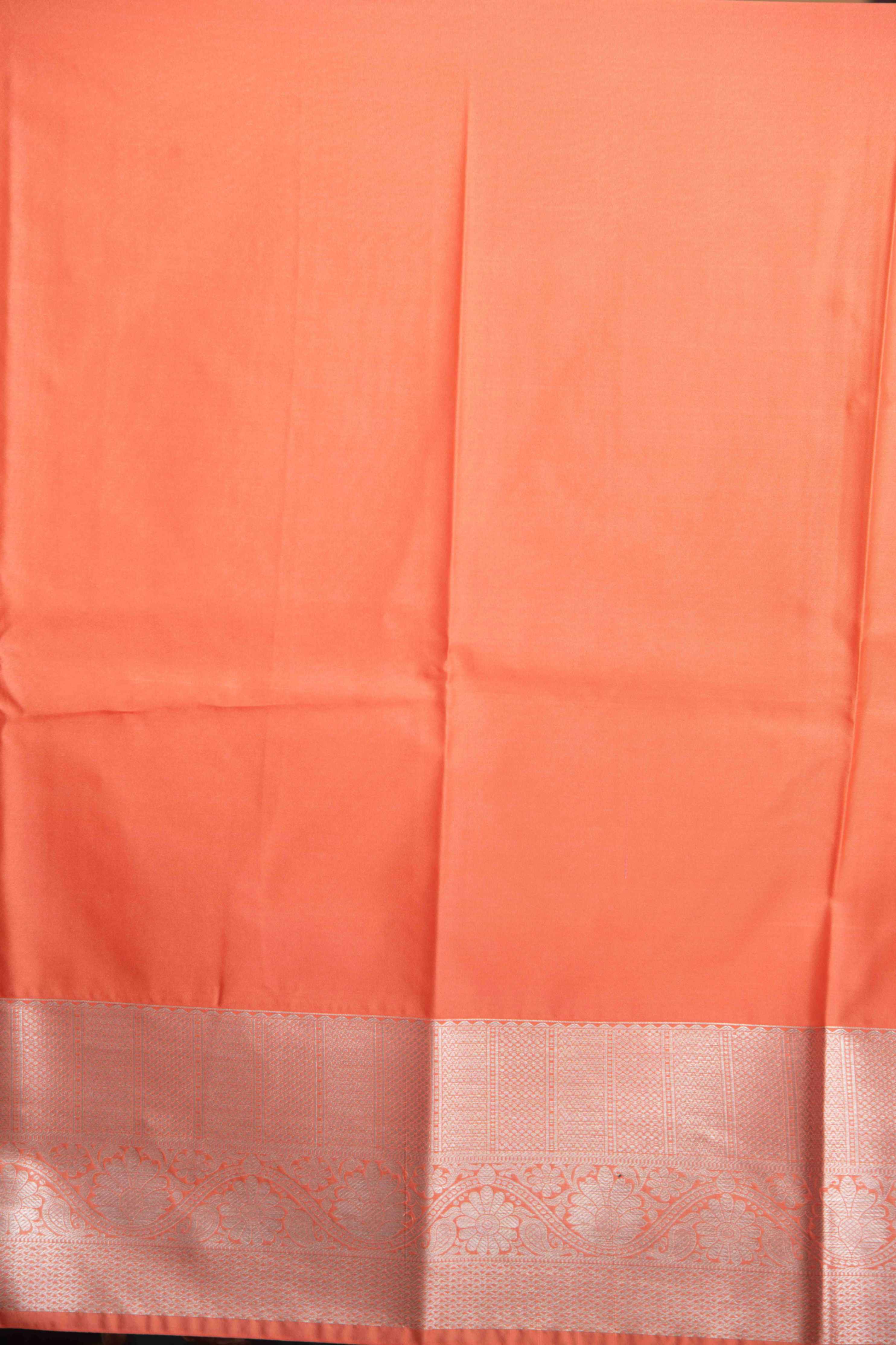 Lavender and peach soft silk saree