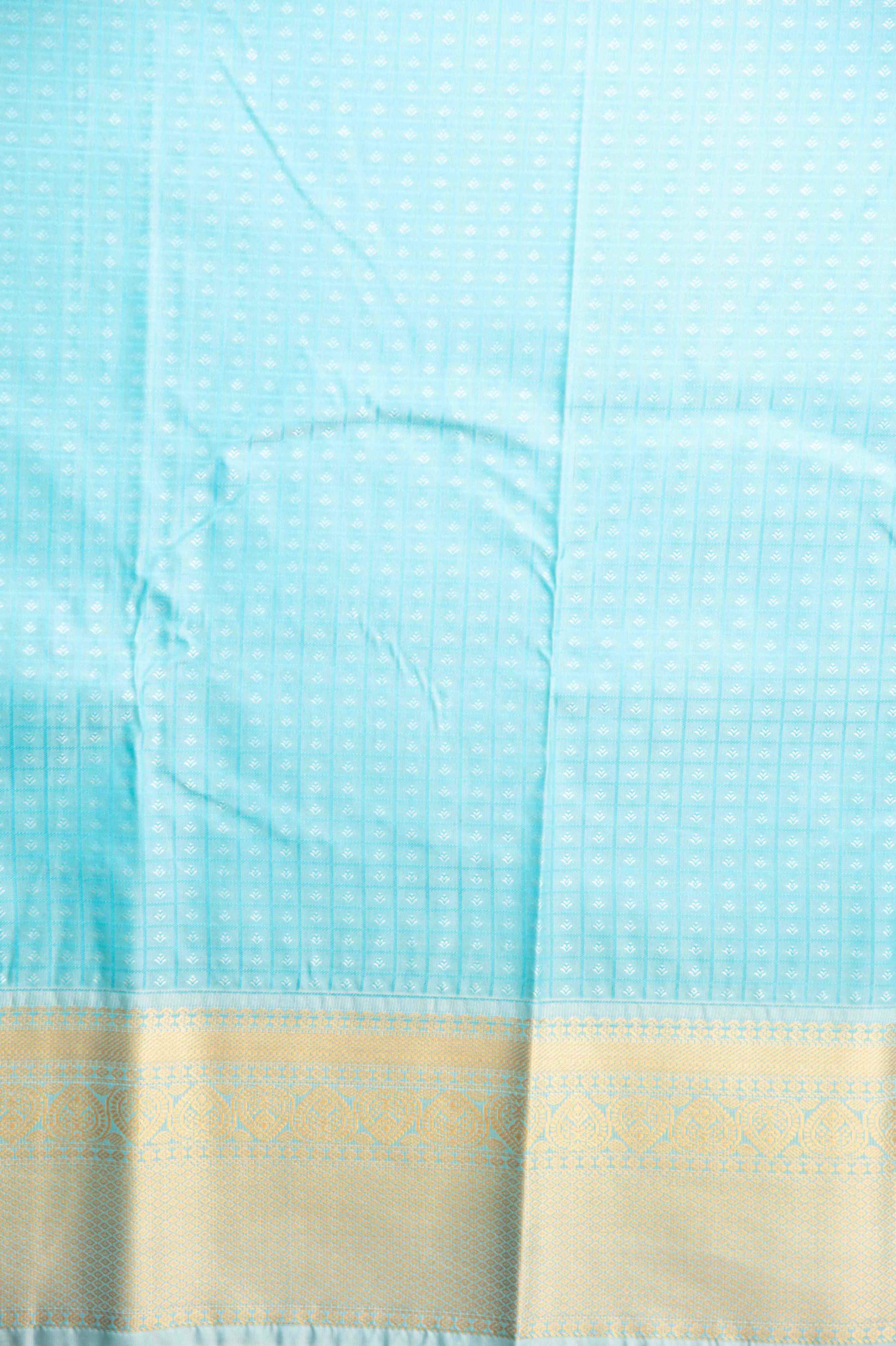 Purple and babyblue semi silk saree