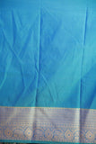 Peacock blue soft silk saree