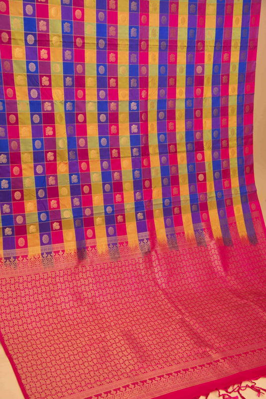 Multicolour soft silk saree