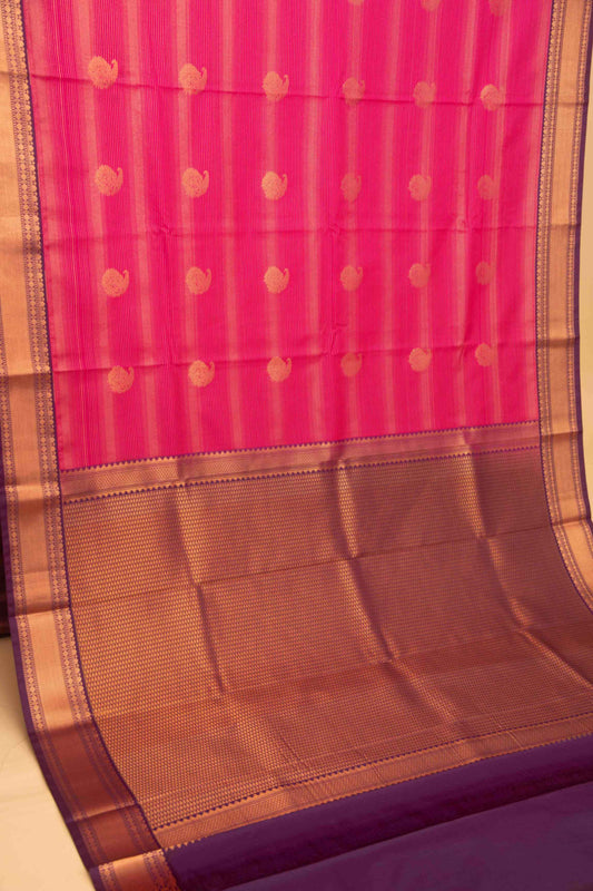Pink vairaoosi semi silk saree