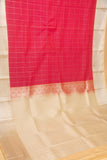 Pink and kattam semi silk saree