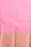 Mustard and pastel pink designer semi silk saree