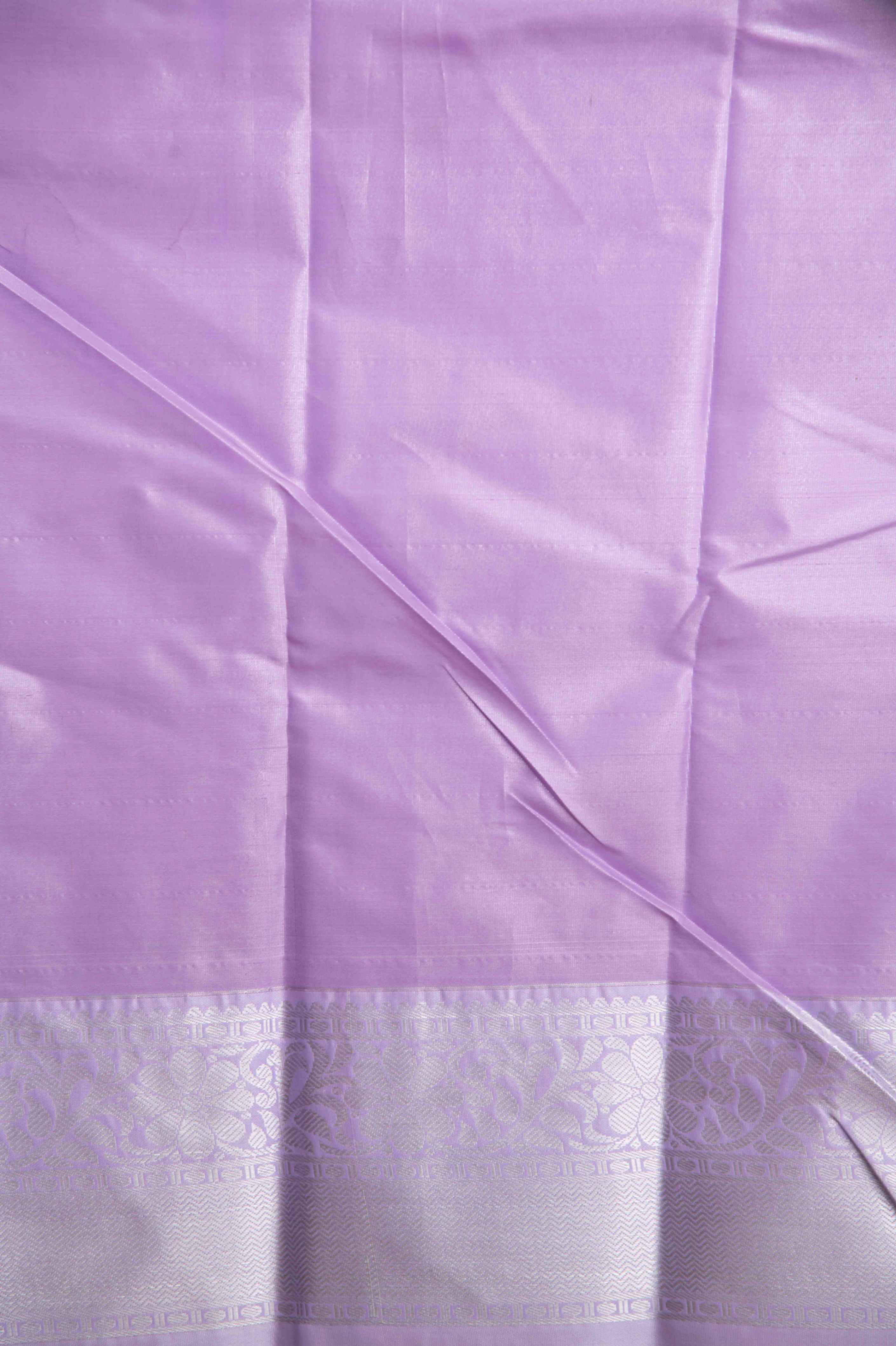 Mint green and lavender bridal silk saree