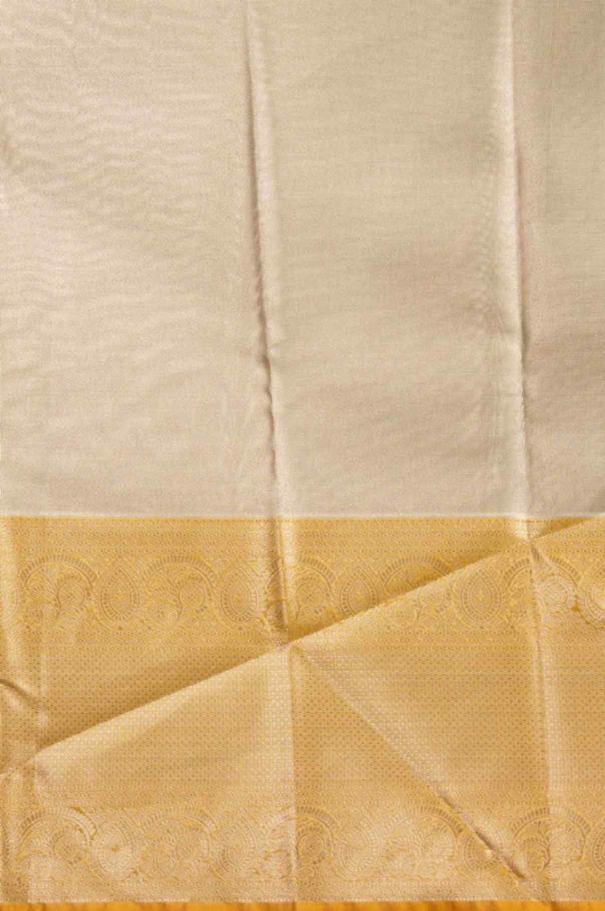 Silver tissue silk saree