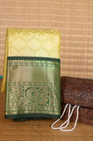 Yellow and green tissue silk saree