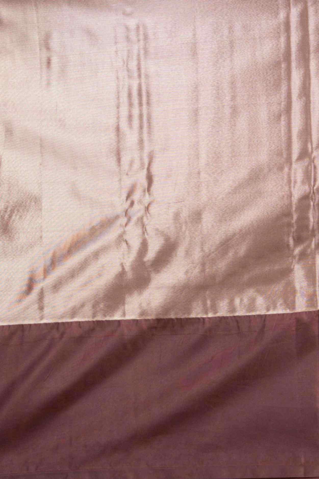 Blue and brown tissue silk saree