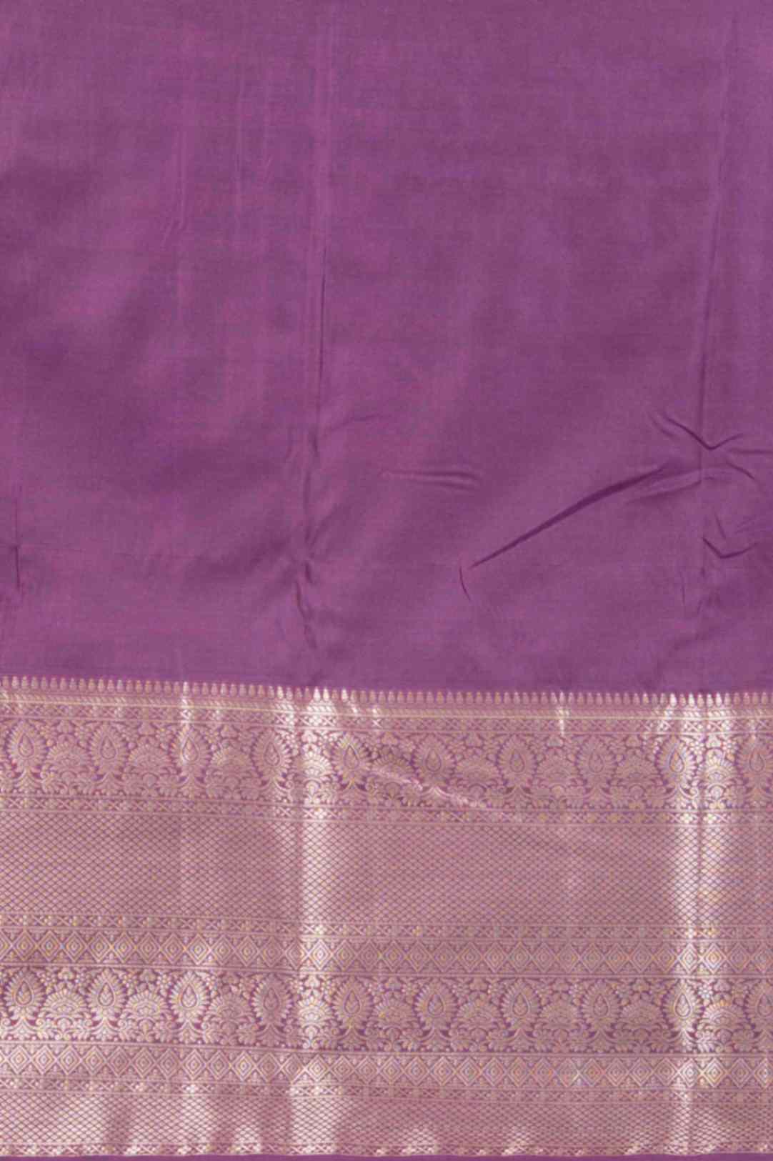 Pink and purple brocade silk saree
