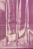 Pastel blue and purple tissue silk saree