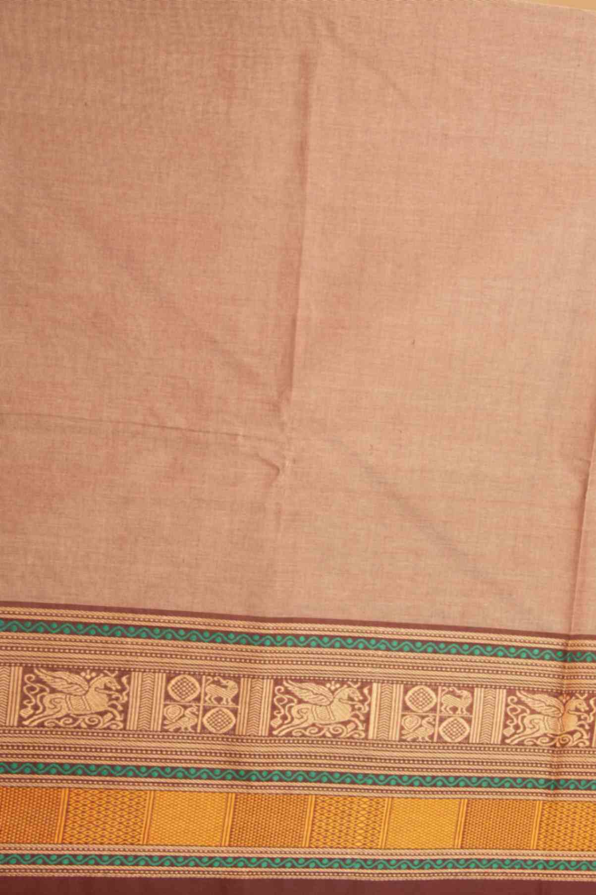 Light brown kanchi cotton saree