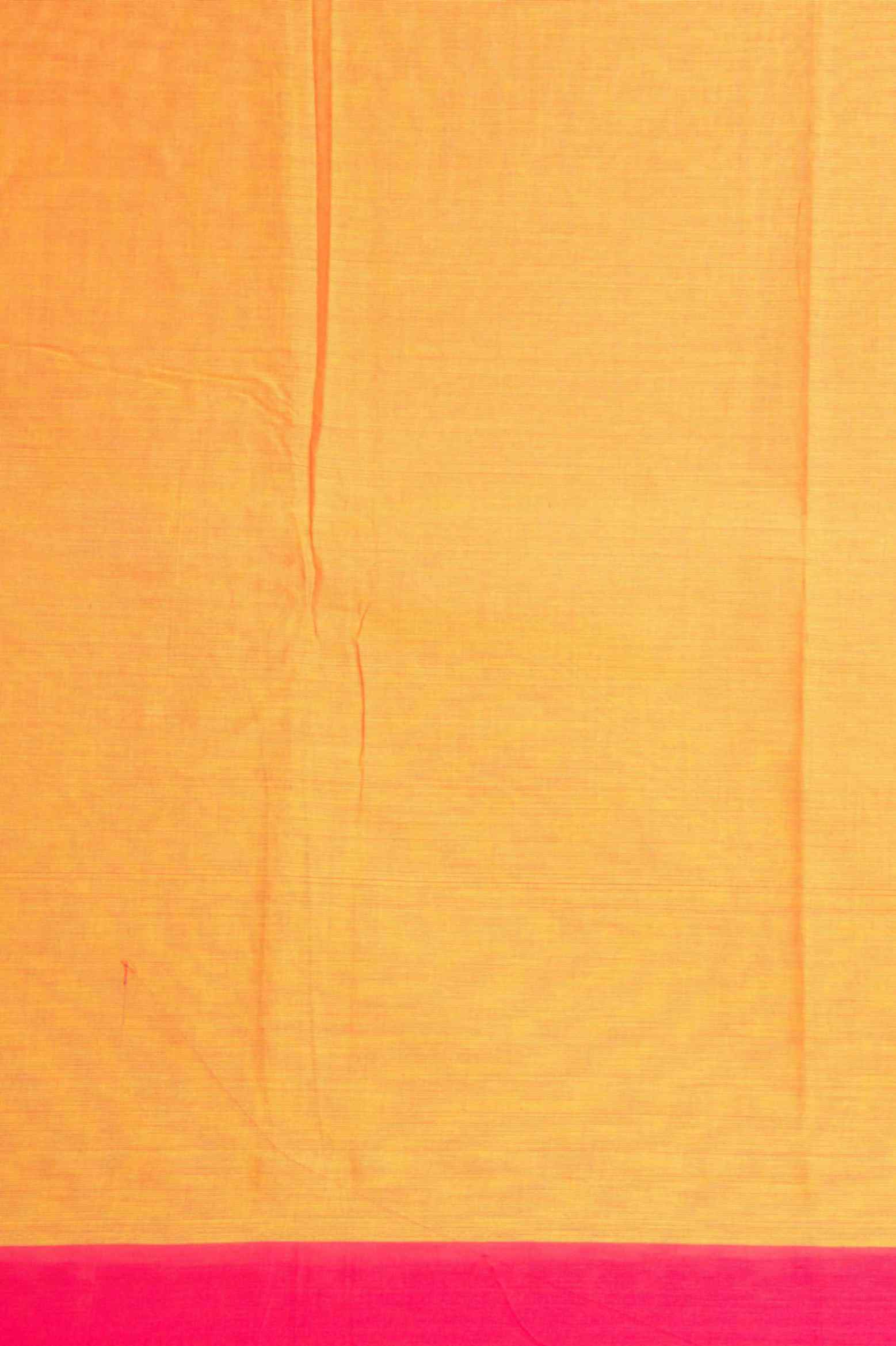 Orange kanchi cotton saree
