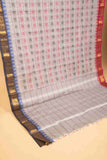 Grey ganga jamuna kanchi cotton saree