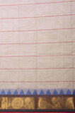 Grey ganga jamuna kanchi cotton saree