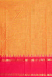 Orange and pink retta pettu kanchi cotton saree