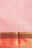 Light pink and brown kanchi cotton saree