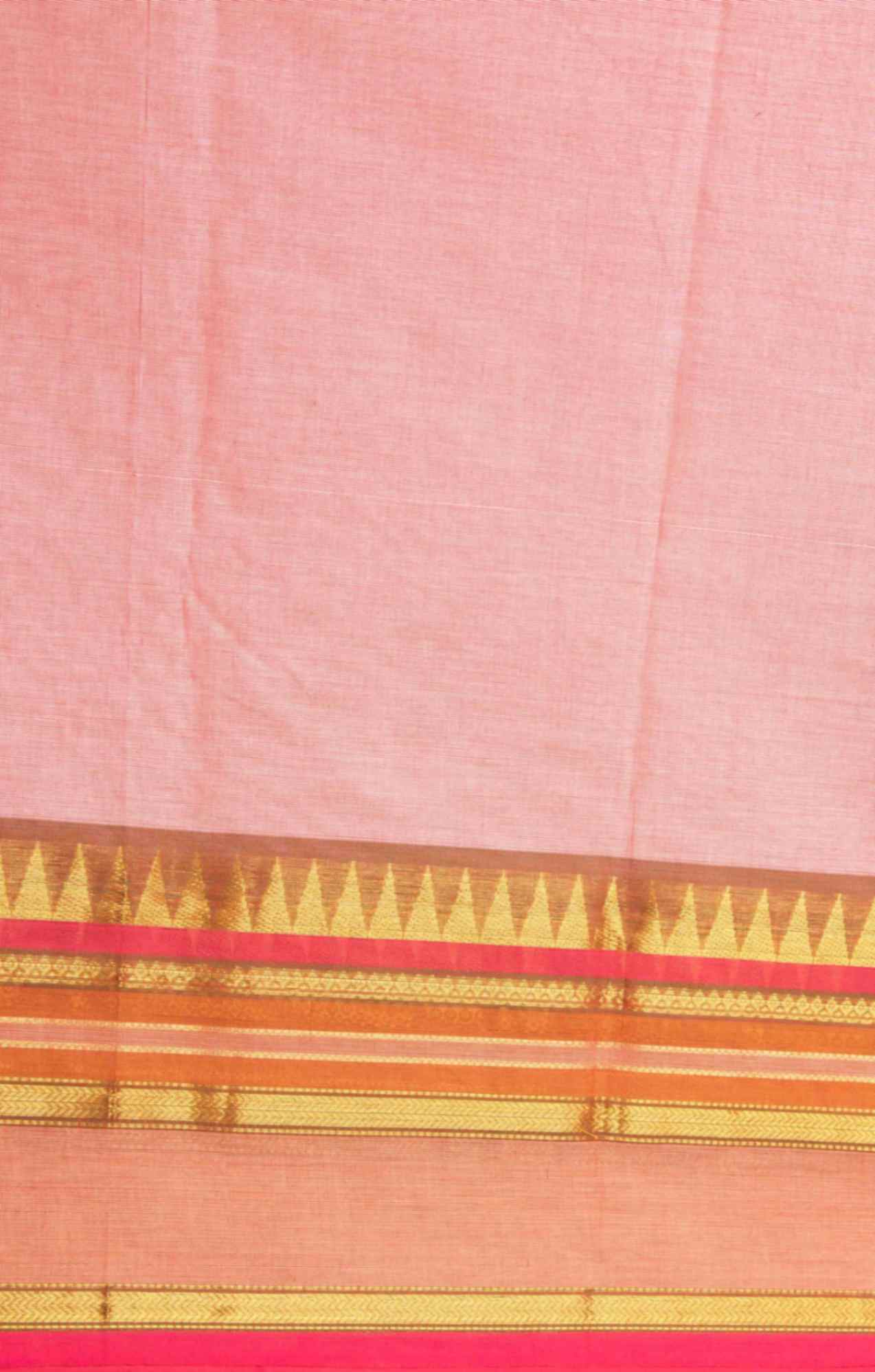 Pink veldhari kanchi cotton saree
