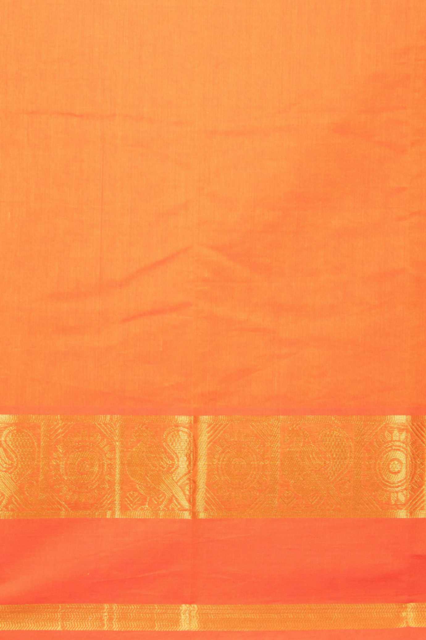 Orange muthu kattam kanchi cotton saree