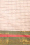 Offwhite and green kanchi cotton saree