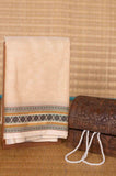 Almond white kanchi cotton saree