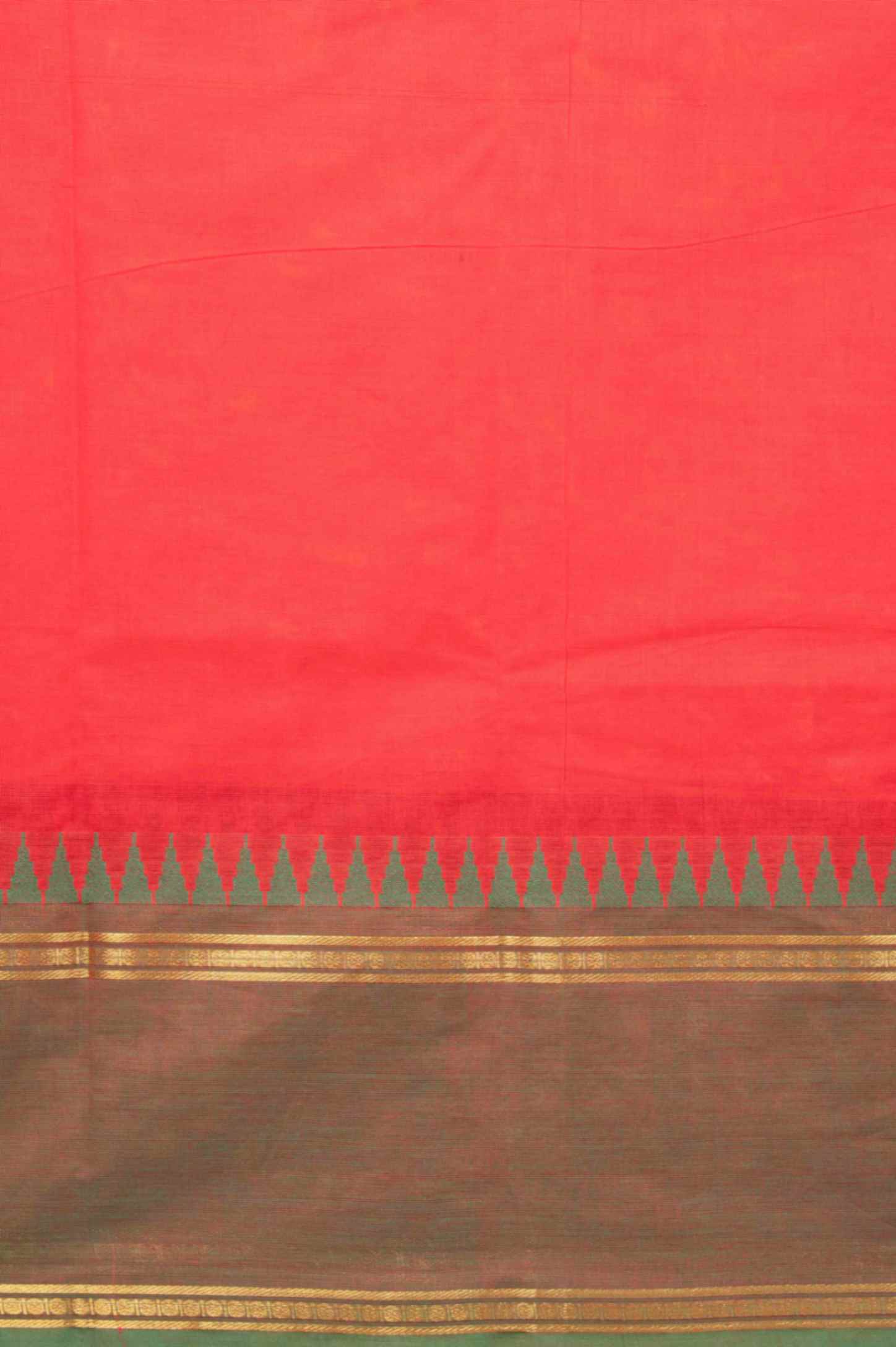 Red ganga jamuna kanchi cotton saree
