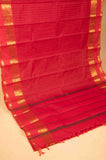 Red muthu kattam kanchi cotton saree