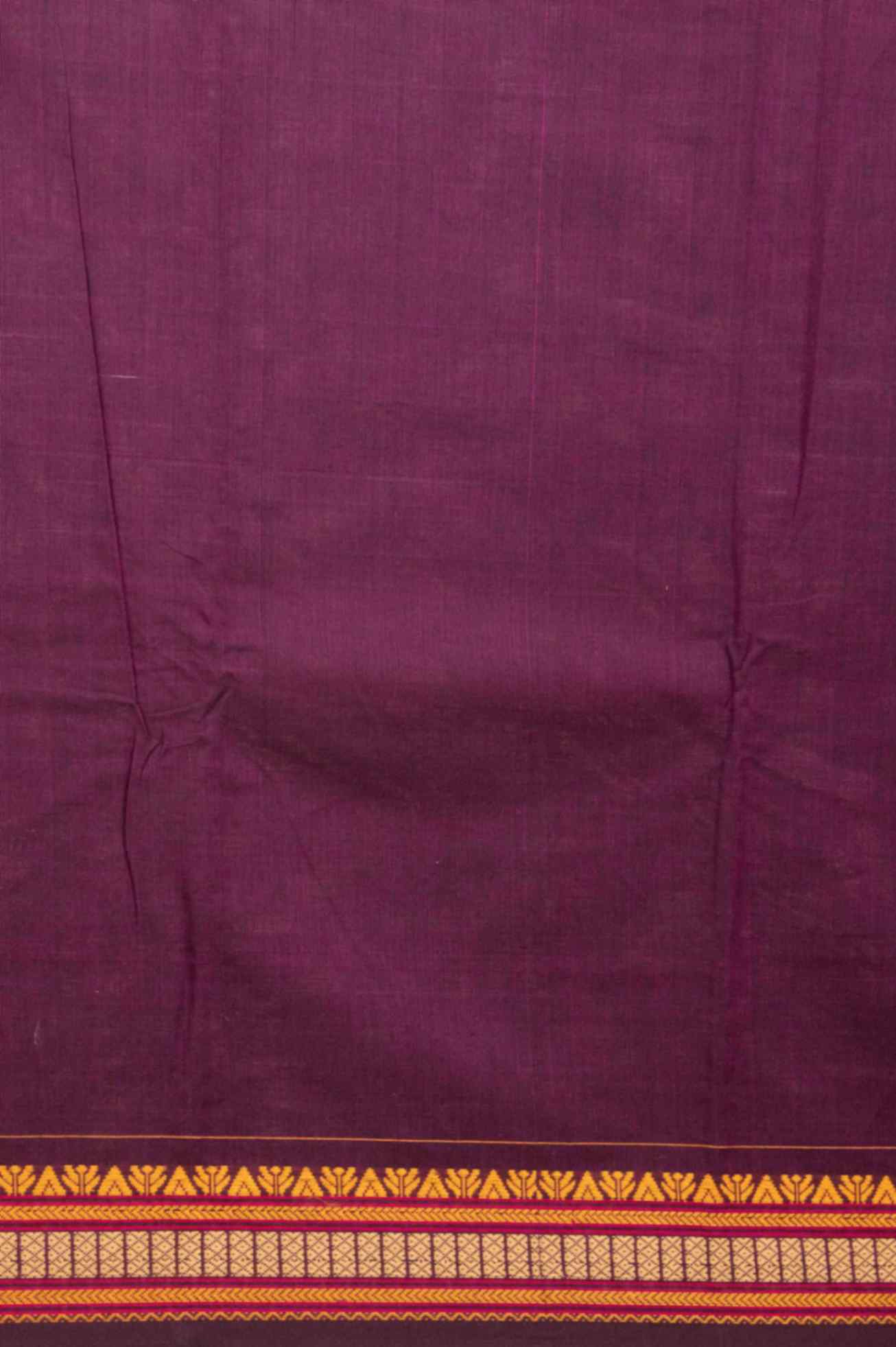 Purple kanchi cotton saree