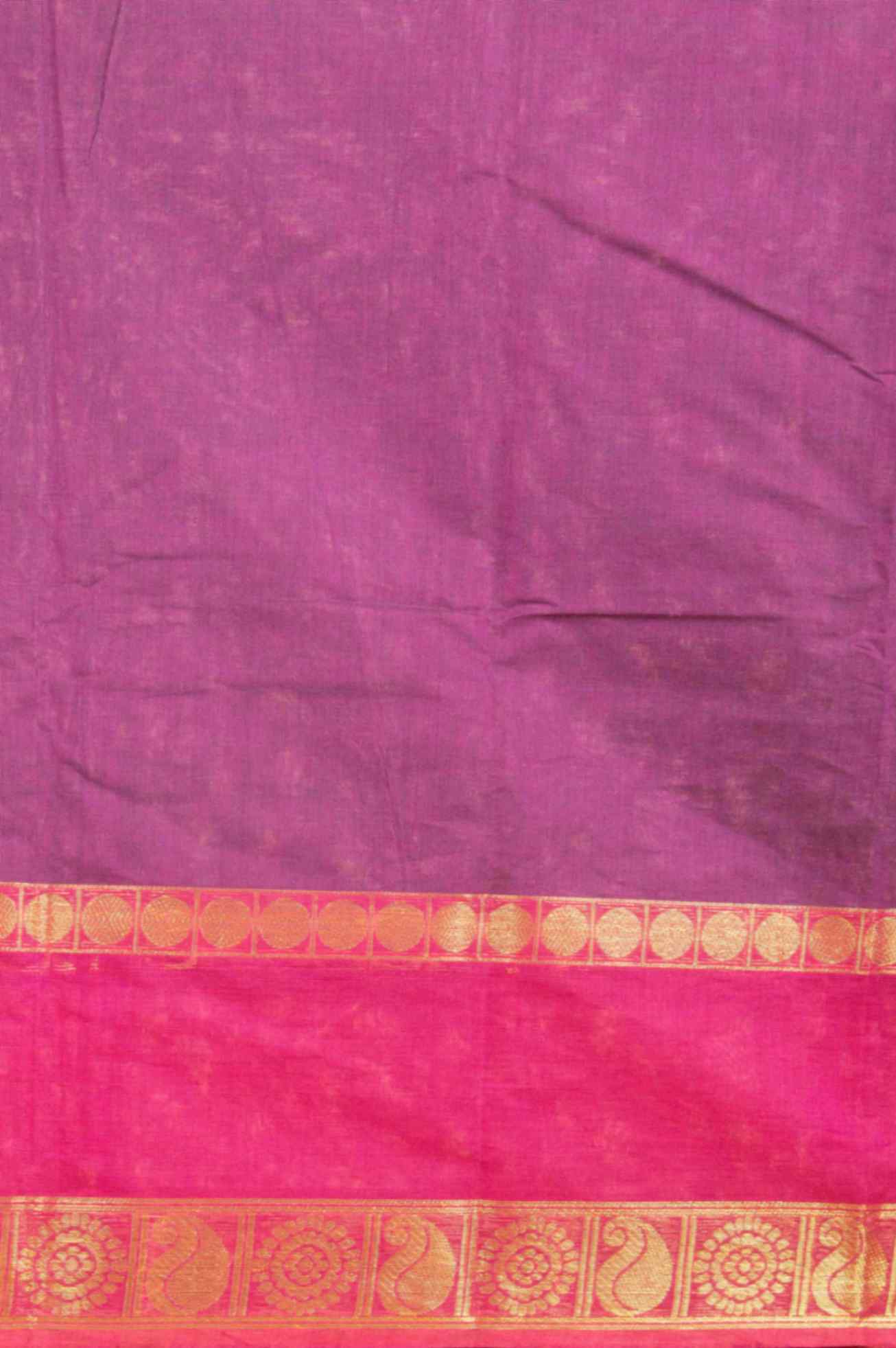 Purple vanasingaram kanchi cotton saree