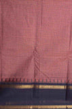 Grape purple and blue kanchi cotton saree